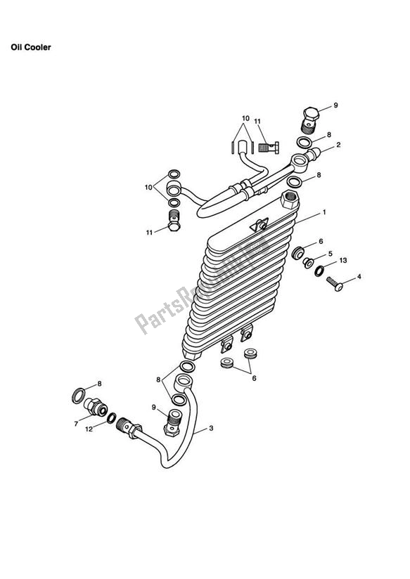 All parts for the Cooling System of the Triumph America Carburettor 790 2002 - 2007